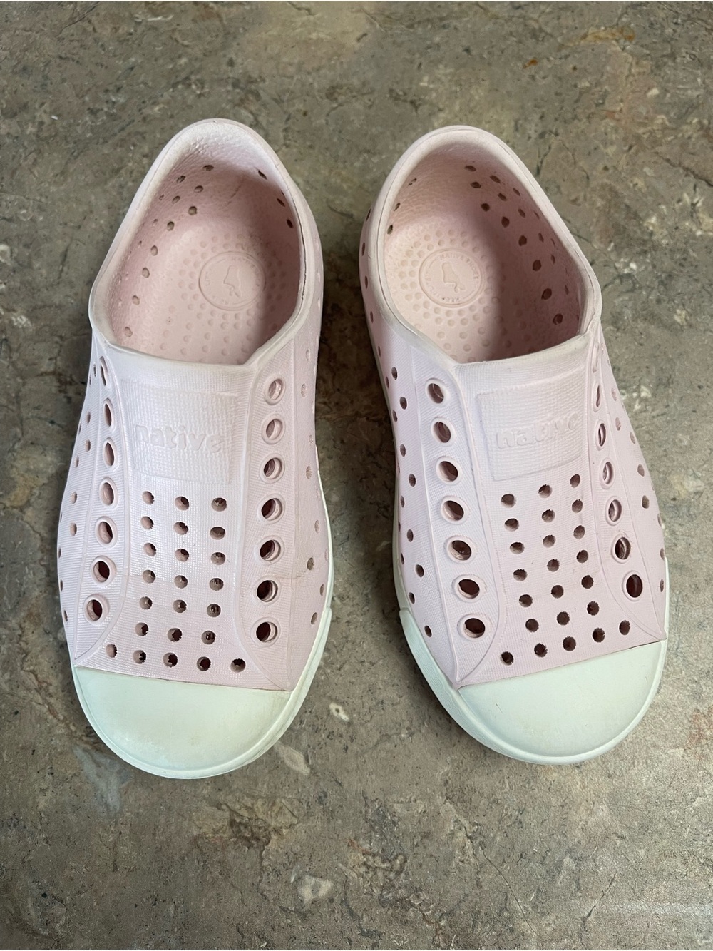 Native Baby Pink Slip On Sneakers Size 8